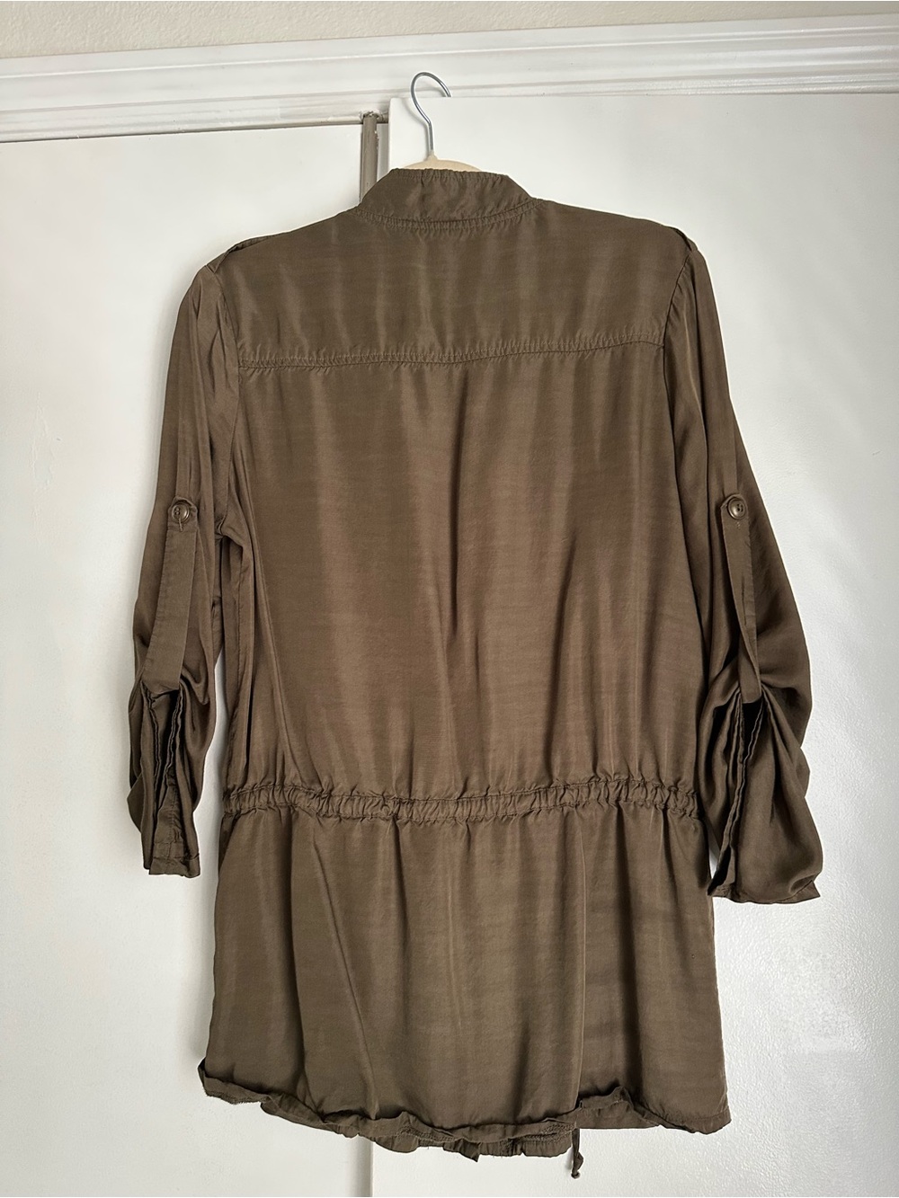 Eight Sixty Olive Lightweight Drawstring Jacket - Picture 2 of 7